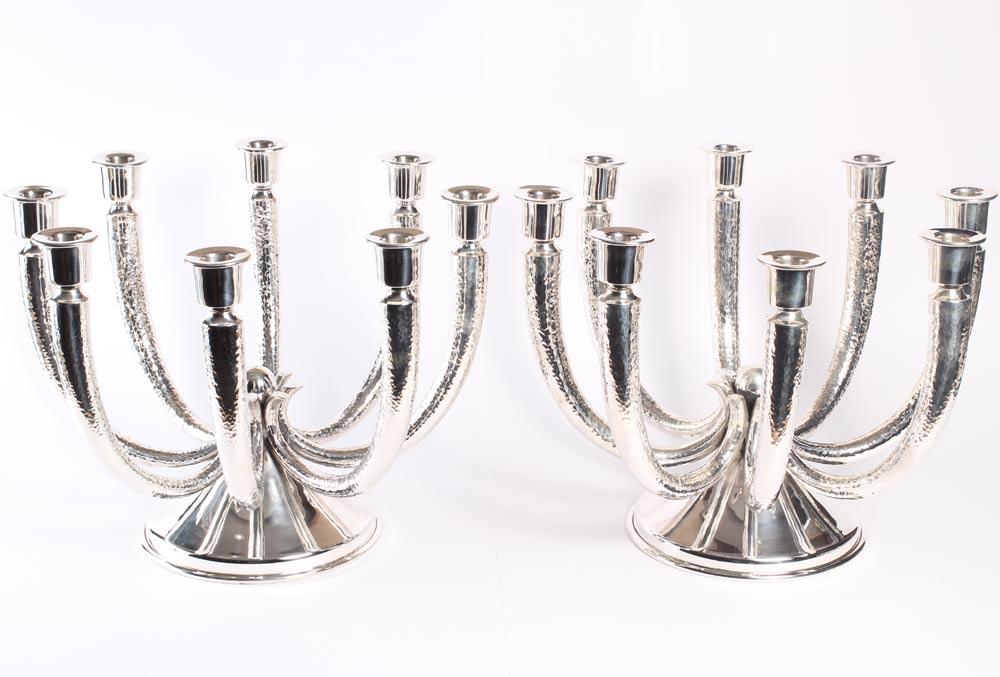 Candelabro de 8 Luces de Plata