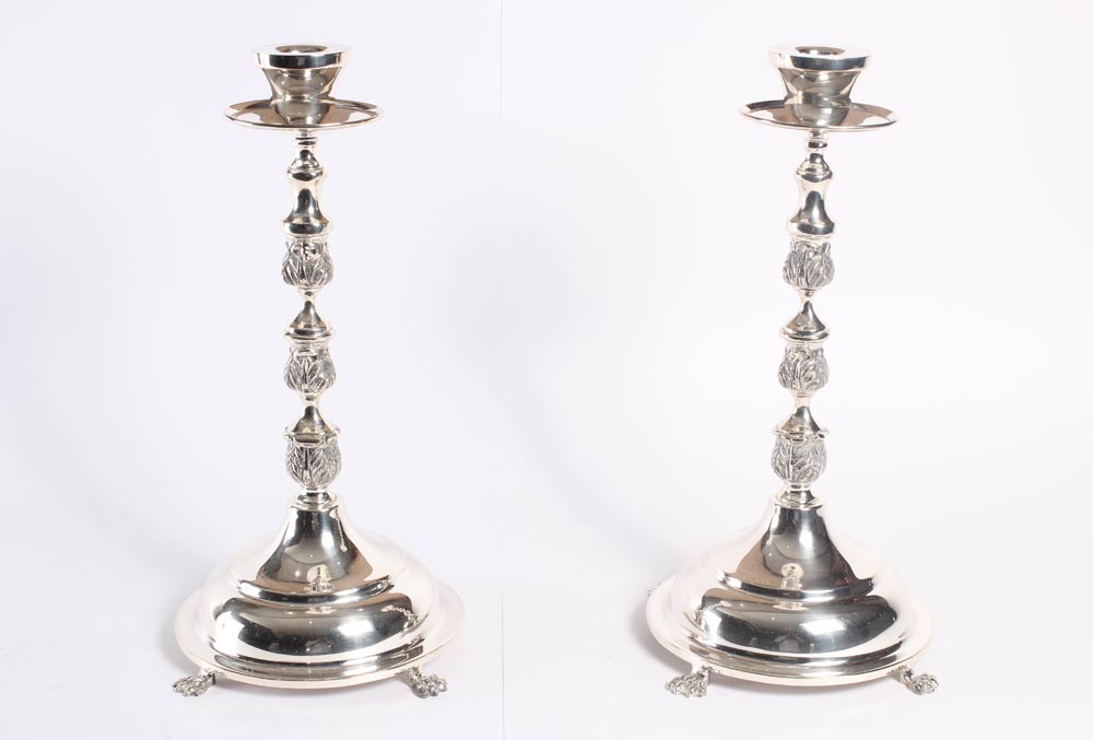 Candelabros Barrocos de Plata
