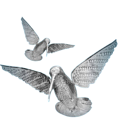 Colibrís de plata.