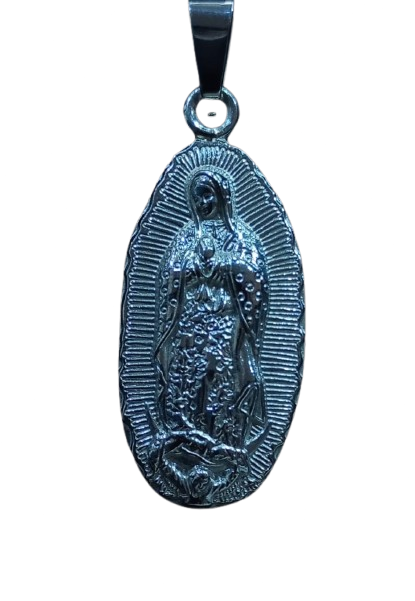 Medalla de la virgen de Guadalupe de Alto Relieve.